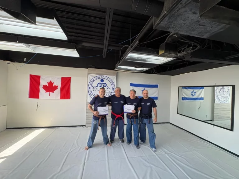 Adult participants standing together after training
